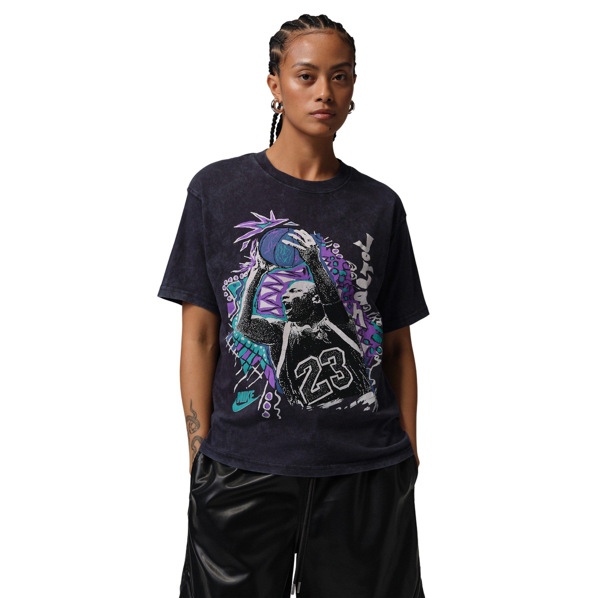 Jordan Women's Flight Short-Sleeve Graphic Tee - BLACK/WHITE